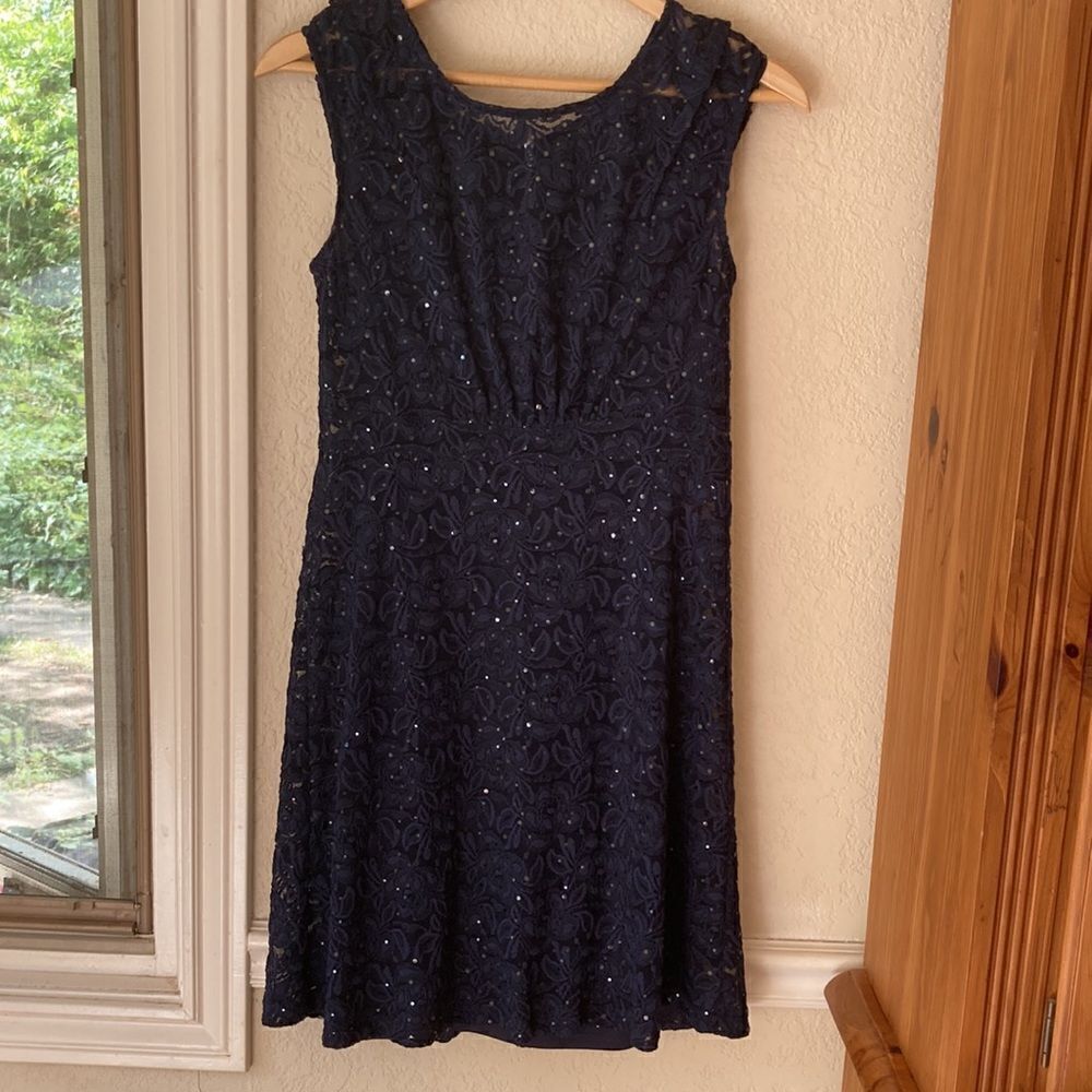 EUC I•N•C Embellished Lace Dress Size 8